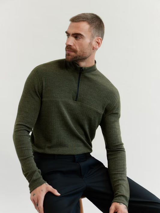 Dilling Bluse med half zip (Mænd)